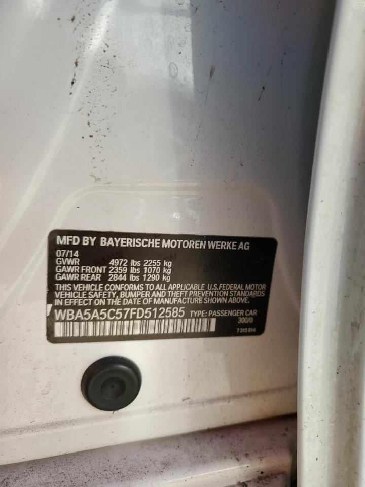 2015 BMW 528 I VIN: WBA5A5C57FD512585 Lot: 92397055