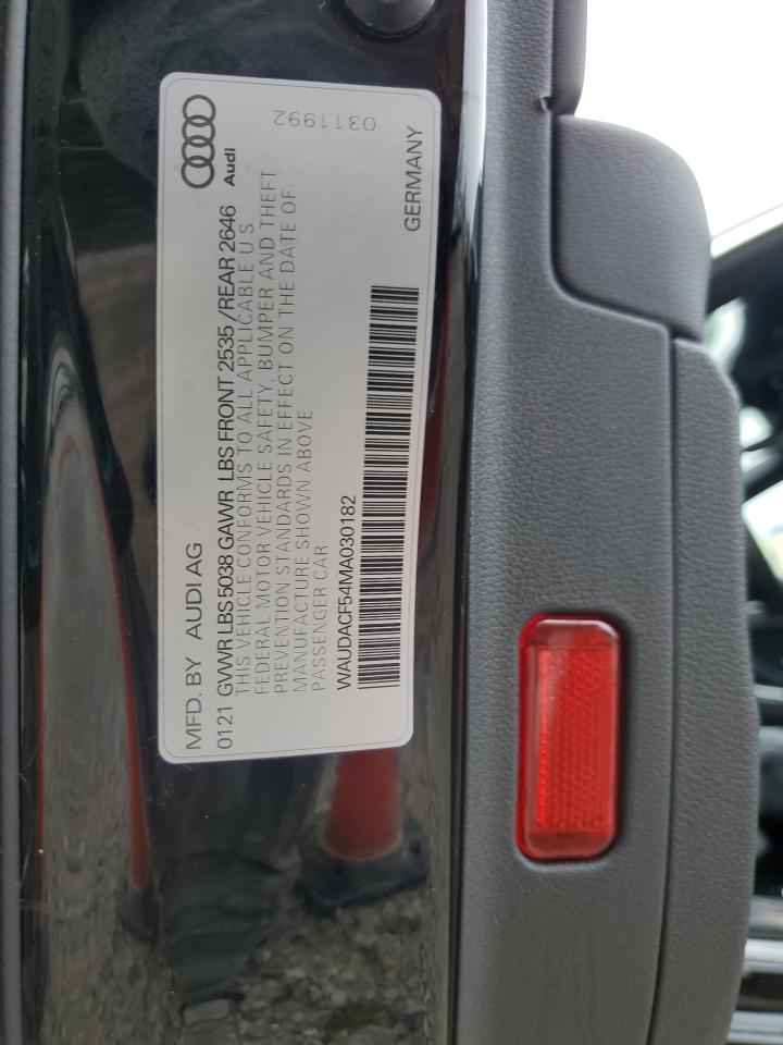 2021 Audi A5 Premium 45 VIN: WAUDACF54MA030182 Lot: 92987825