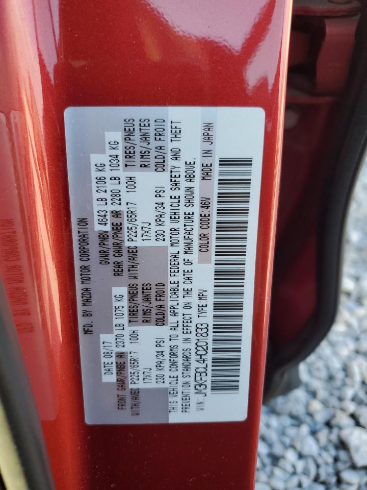 2017 Mazda Cx-5 Touring VIN: JM3KFBCL4H0201833 Lot: 92804885