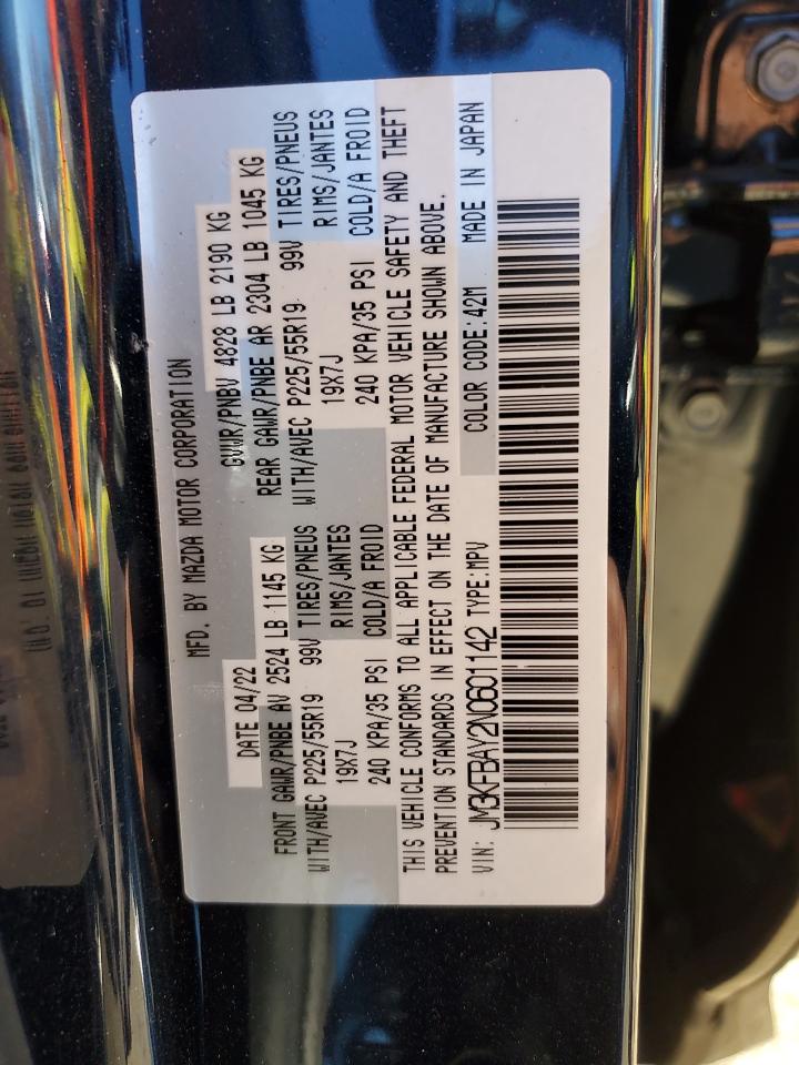 2022 Mazda Cx-5 VIN: JM3KFBAY2N0601142 Lot: 90853295