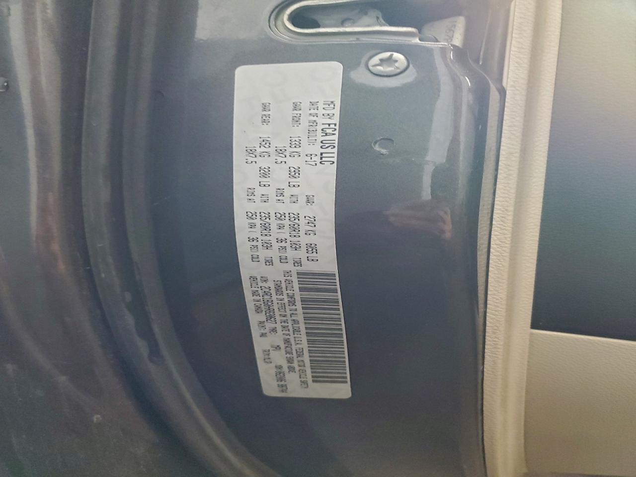 2017 Chrysler Pacifica Touring L VIN: 2C4RC1BG0HR820627 Lot: 93116355