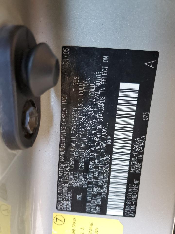 2005 Lexus Rx 330 VIN: 2T2HA31U85C057509 Lot: 92314155