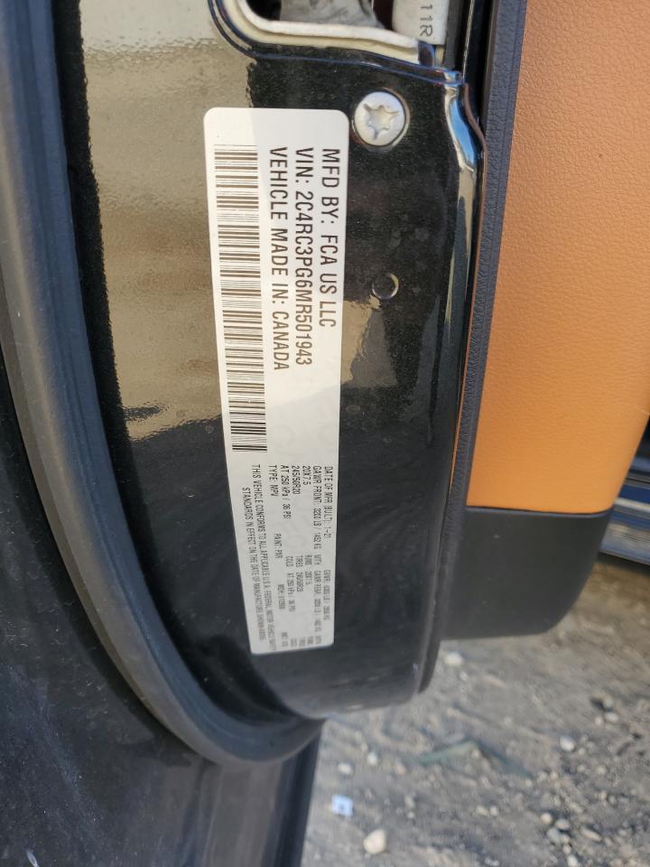 2021 Chrysler Pacifica Pinnacle VIN: 2C4RC3PG6MR501943 Lot: 91039975