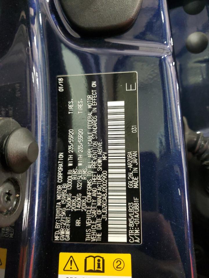 2018 Lexus Rx 350 L VIN: JTJDZKCA8J2002900 Lot: 91608835