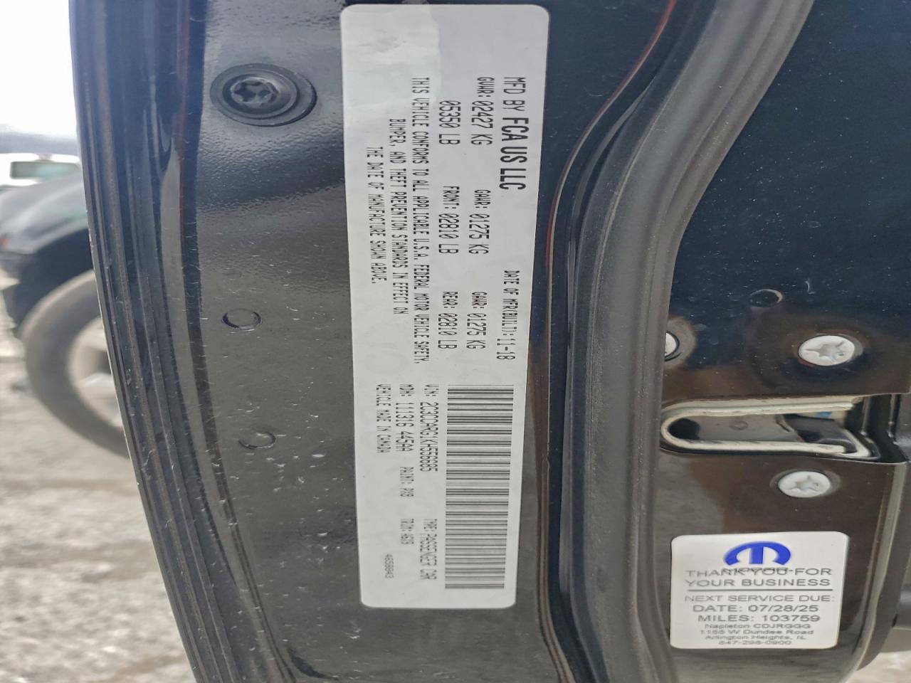 2019 Chrysler 300 Touring VIN: 2C3CCARG1KH556685 Lot: 93941905