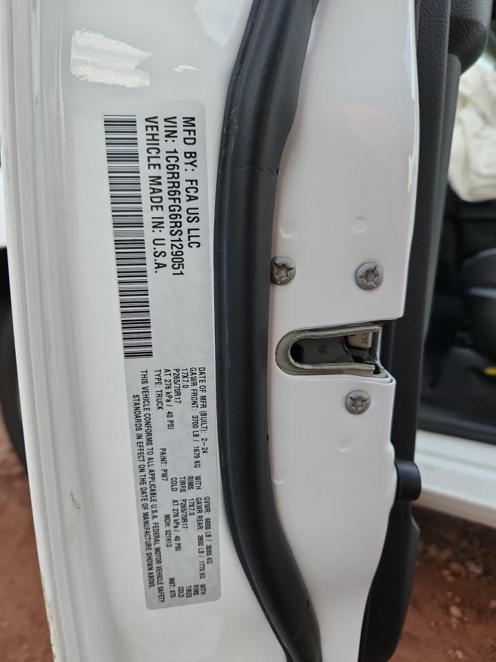 2024 Ram 1500 Classic Tradesman VIN: 1C6RR6FG6RS129051 Lot: 93288055