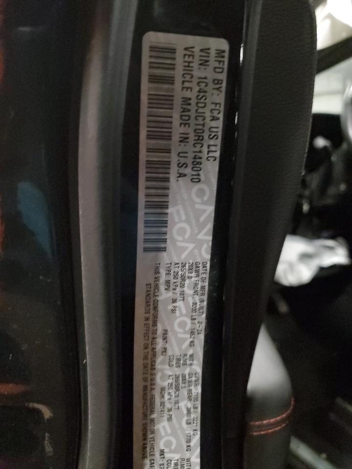2024 Dodge Durango R/T VIN: 1C4SDJCT0RC148010 Lot: 91830765