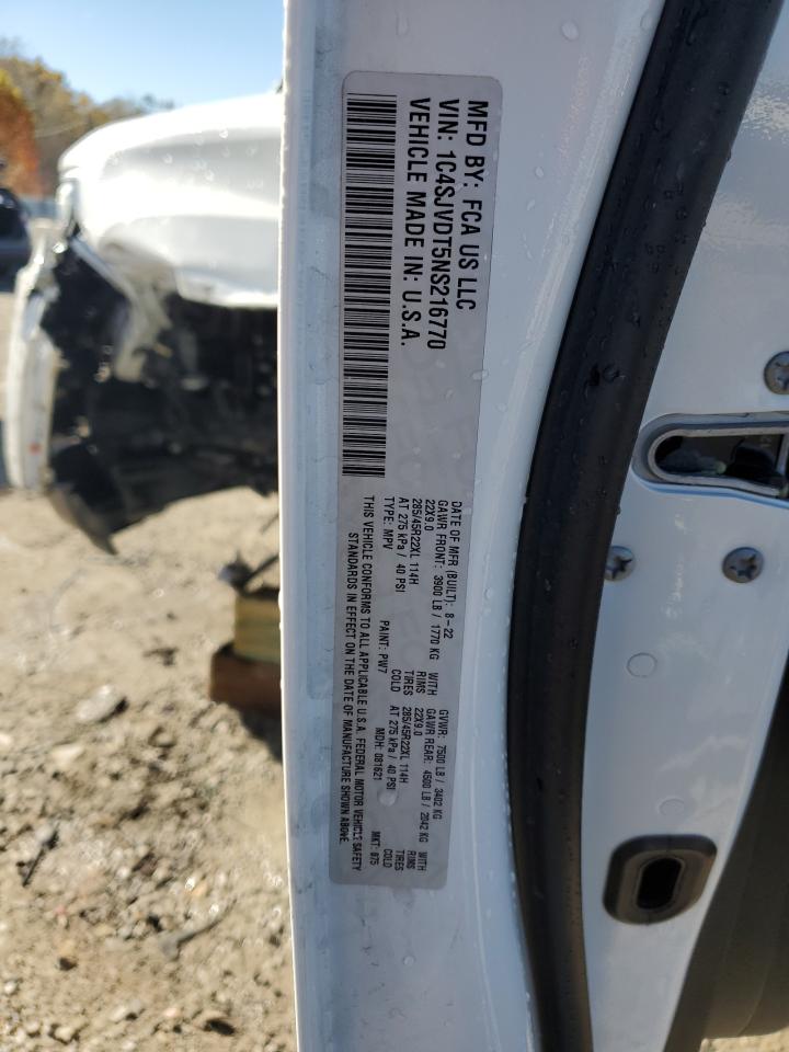 2022 Jeep Wagoneer Series Iii VIN: 1C4SJVDT5NS216770 Lot: 91410875