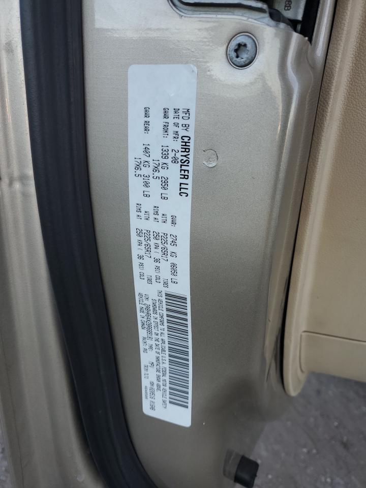 2008 Chrysler Town & Country Limited VIN: 2A8HR64X28R689181 Lot: 87405455