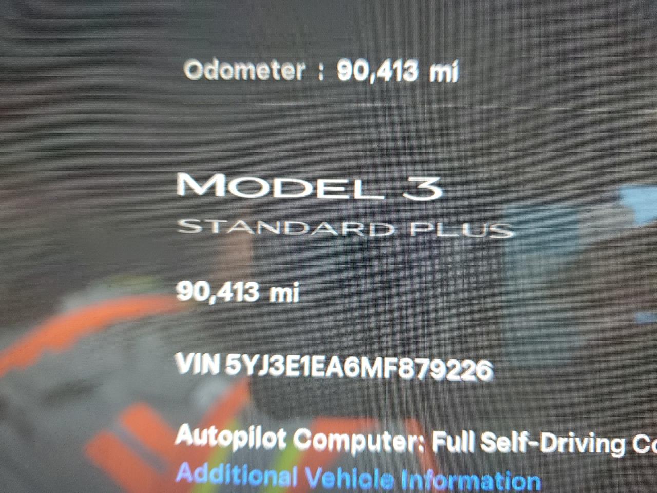 2021 Tesla Model 3 VIN: 5YJ3E1EA6MF879226 Lot: 92270575