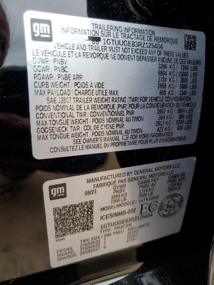 2024 GMC Sierra K1500 Denali VIN: 1GTUUGE83RZ125404 Lot: 92082205