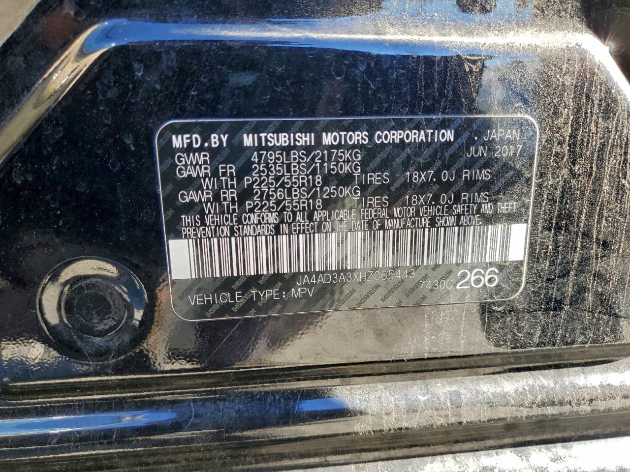 2017 Mitsubishi Outlander Se VIN: JA4AD3A3XHZ065443 Lot: 94732165