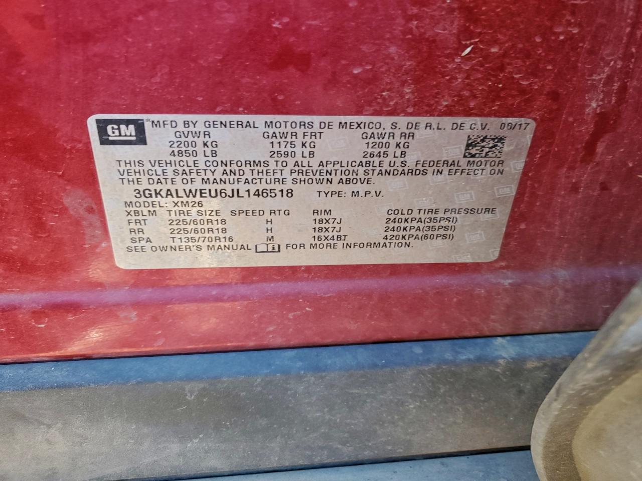 2018 GMC Terrain Slt VIN: 3GKALWEU6JL146518 Lot: 94193085