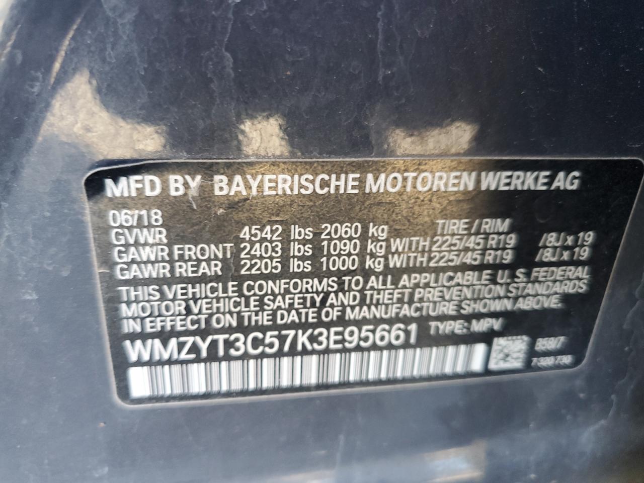 2019 Mini Cooper S Countryman VIN: WMZYT3C57K3E95661 Lot: 91248855