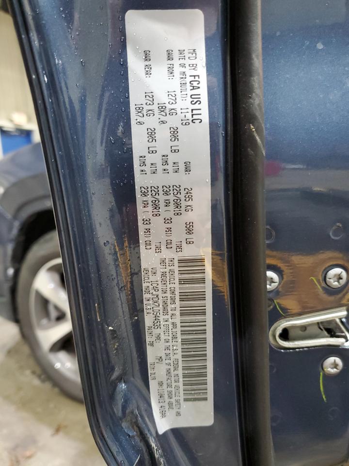 2020 Jeep Cherokee Limited VIN: 1C4PJMDX7LD544535 Lot: 90063955