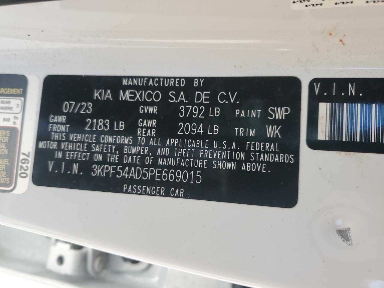 2023 Kia Forte Gt Line VIN: 3KPF54AD5PE669015 Lot: 91187965