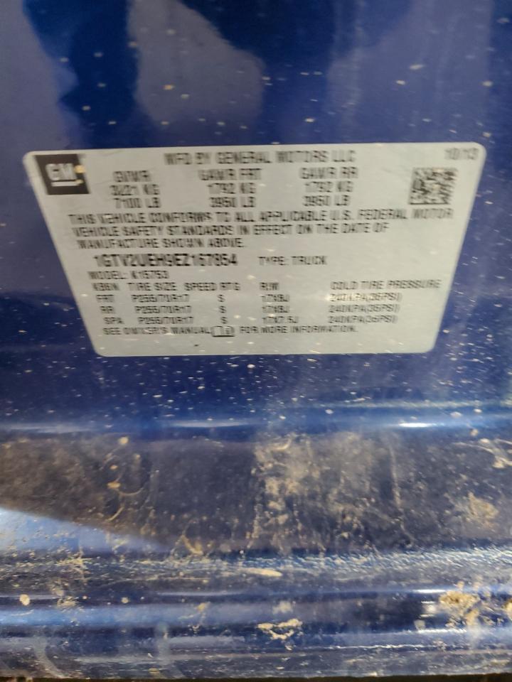 2014 GMC Sierra K1500 Sle VIN: 1GTV2UEH9EZ167854 Lot: 91298955