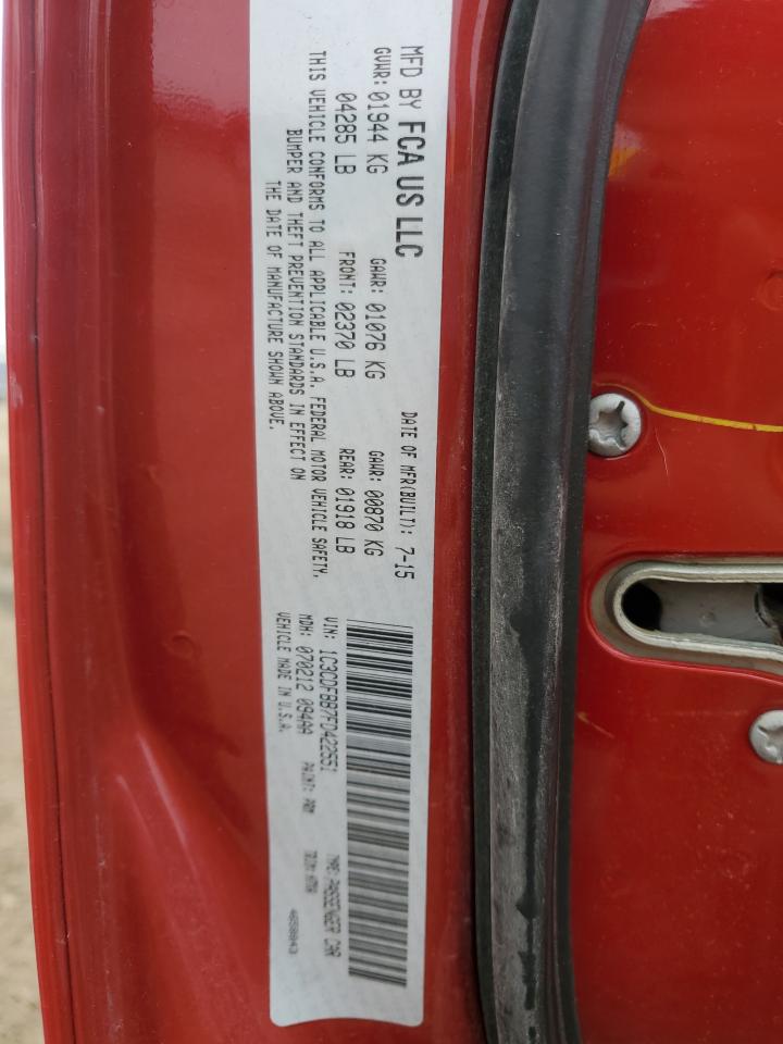 2015 Dodge Dart Sxt VIN: 1C3CDFBB7FD422551 Lot: 92832125