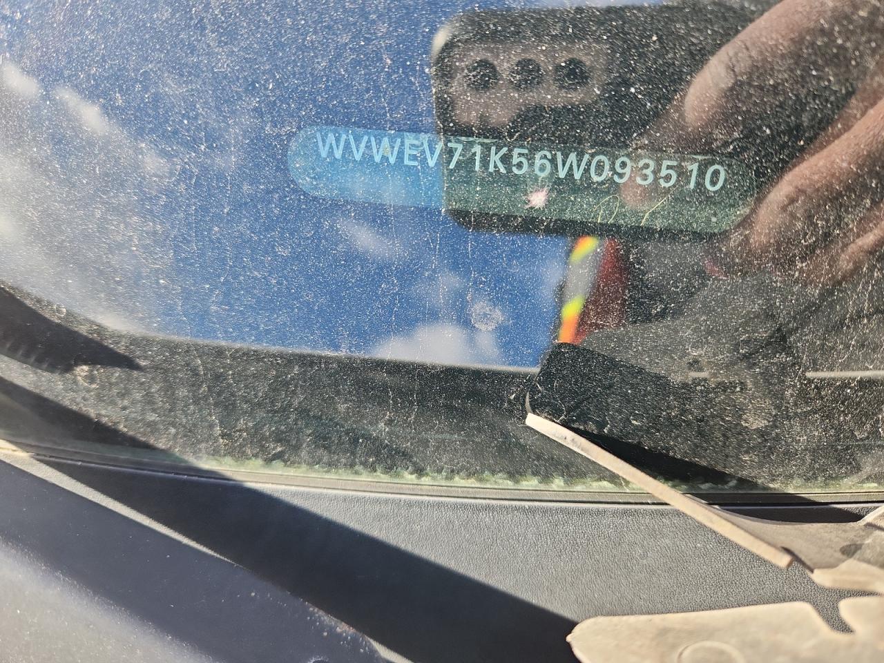 2006 Volkswagen New Gti VIN: WVWEV71K56W093510 Lot: 92987655