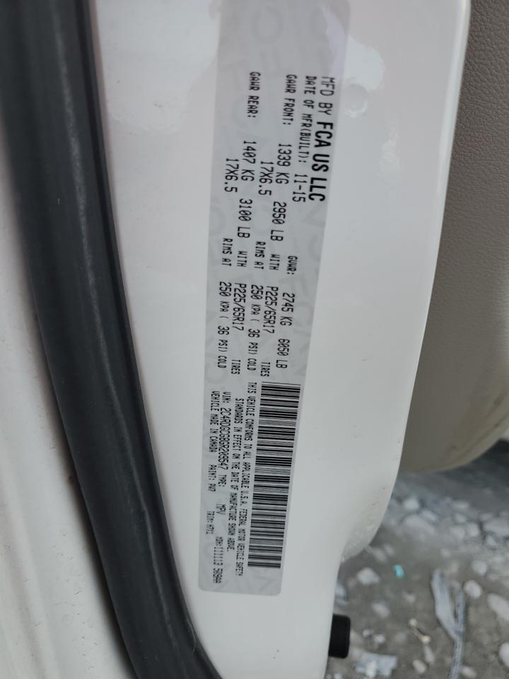 2016 Dodge Grand Caravan Sxt VIN: 2C4RDGCG8GR209547 Lot: 93492505