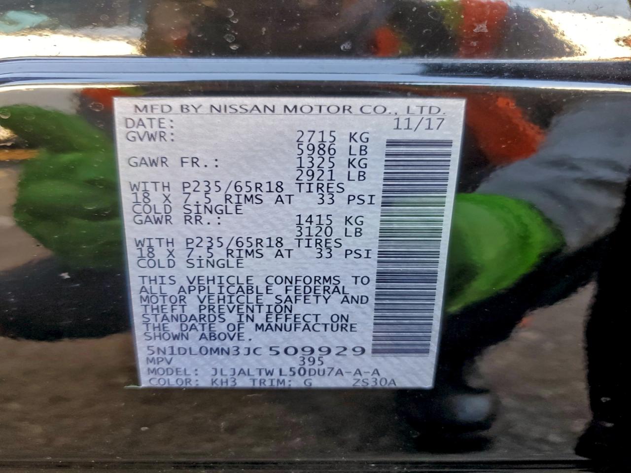 2018 Infiniti Qx60 VIN: 5N1DL0MN3JC509929 Lot: 92087775