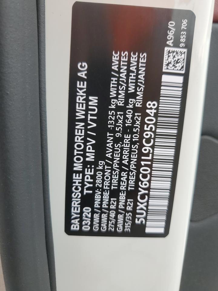 2020 BMW X6 xDrive40I VIN: 5UXCY6C01L9C95048 Lot: 92128245