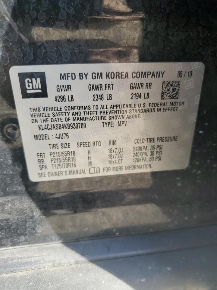 2019 Buick Encore Preferred VIN: KL4CJASB4KB930709 Lot: 93456385