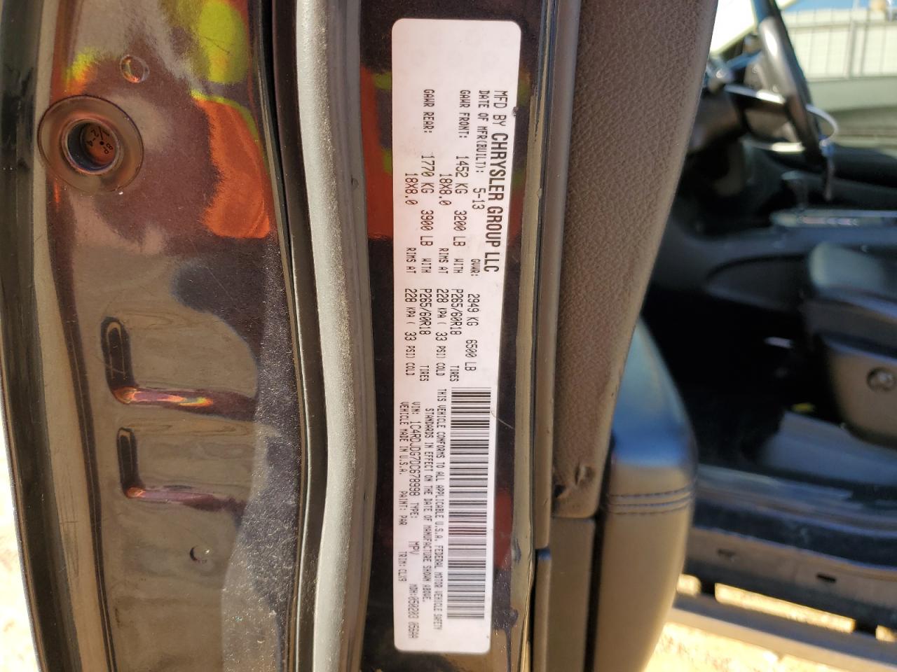 2013 Dodge Durango Crew VIN: 1C4RDJDG7DC678998 Lot: 91173975