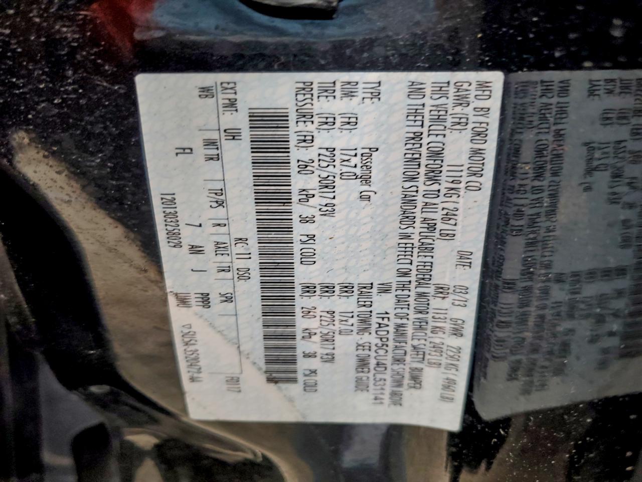 2013 Ford C-Max Premium VIN: 1FADP5CU4DL531141 Lot: 94285955