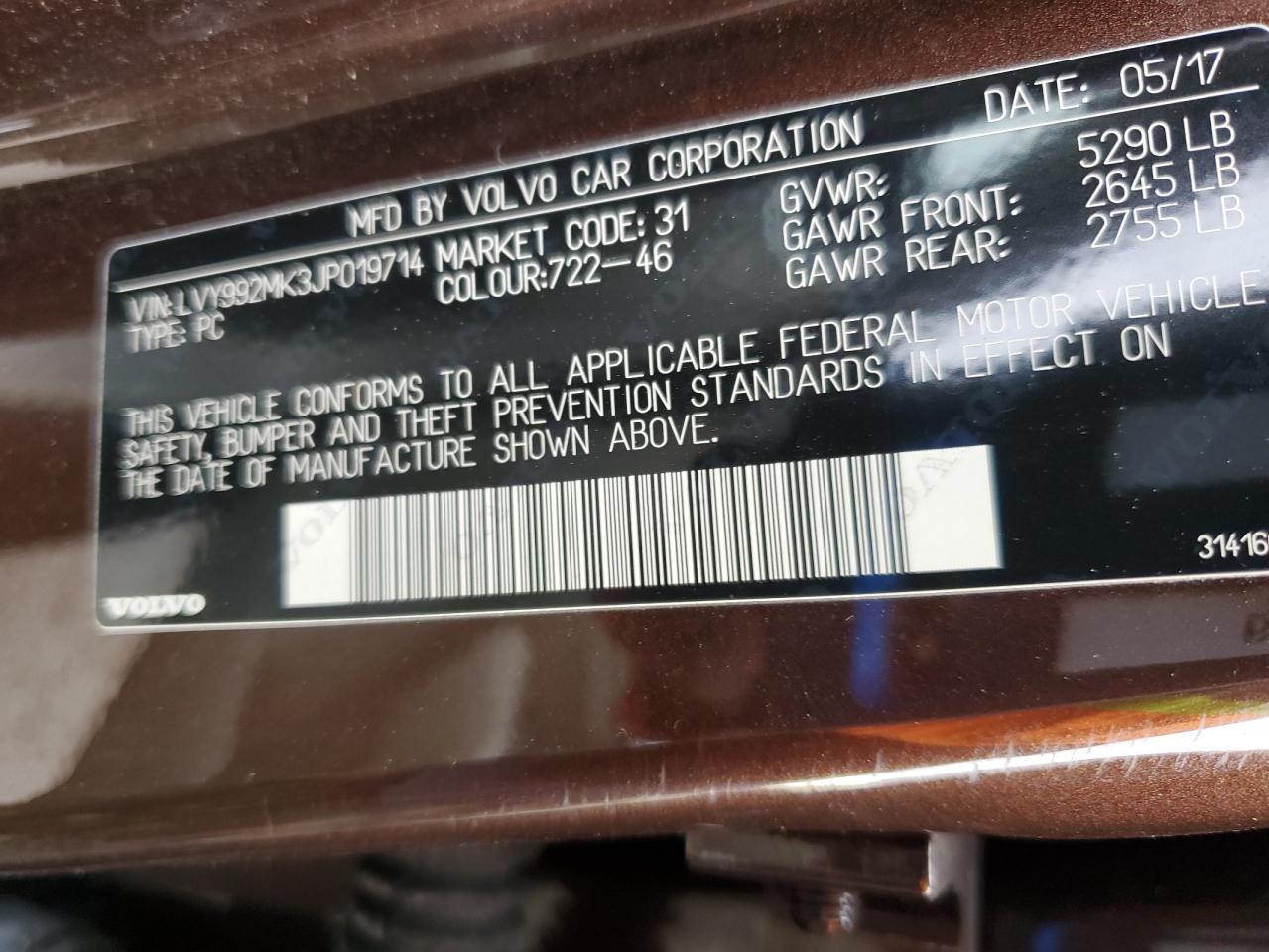 2018 Volvo S90 T6 Momentum VIN: LVY992MK3JP019714 Lot: 92365925