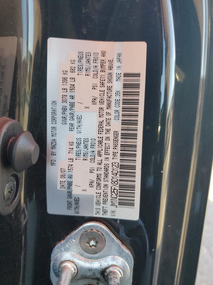 2008 Mazda Mx-5 Miata VIN: JM1NC25FX80140123 Lot: 91047645