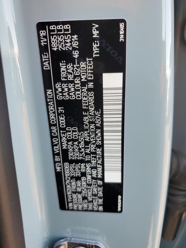 2019 Volvo Xc40 T5 Momentum VIN: YV4162UK7K2106069 Lot: 93259755