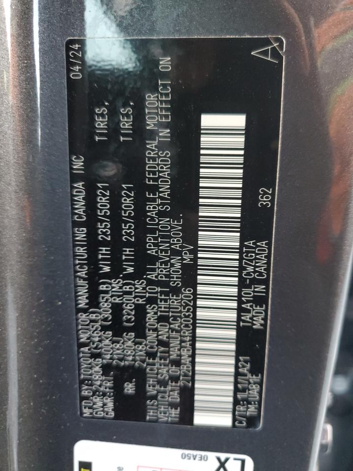 2024 Lexus Rx 350 Base VIN: 2T2BAMBA4RC035206 Lot: 93633885