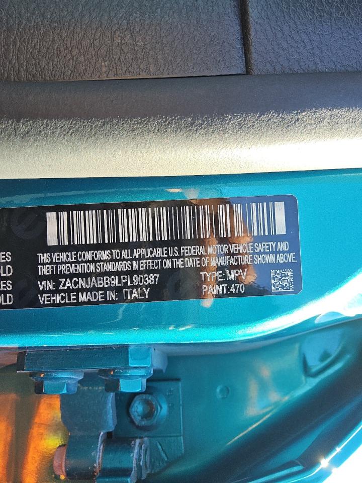 2020 Jeep Renegade Latitude VIN: ZACNJABB9LPL90387 Lot: 91092175