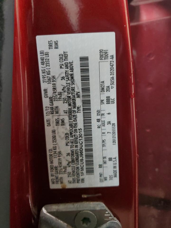 2013 Ford Escape Titanium VIN: 1FMCU9J96DUC13015 Lot: 93087375