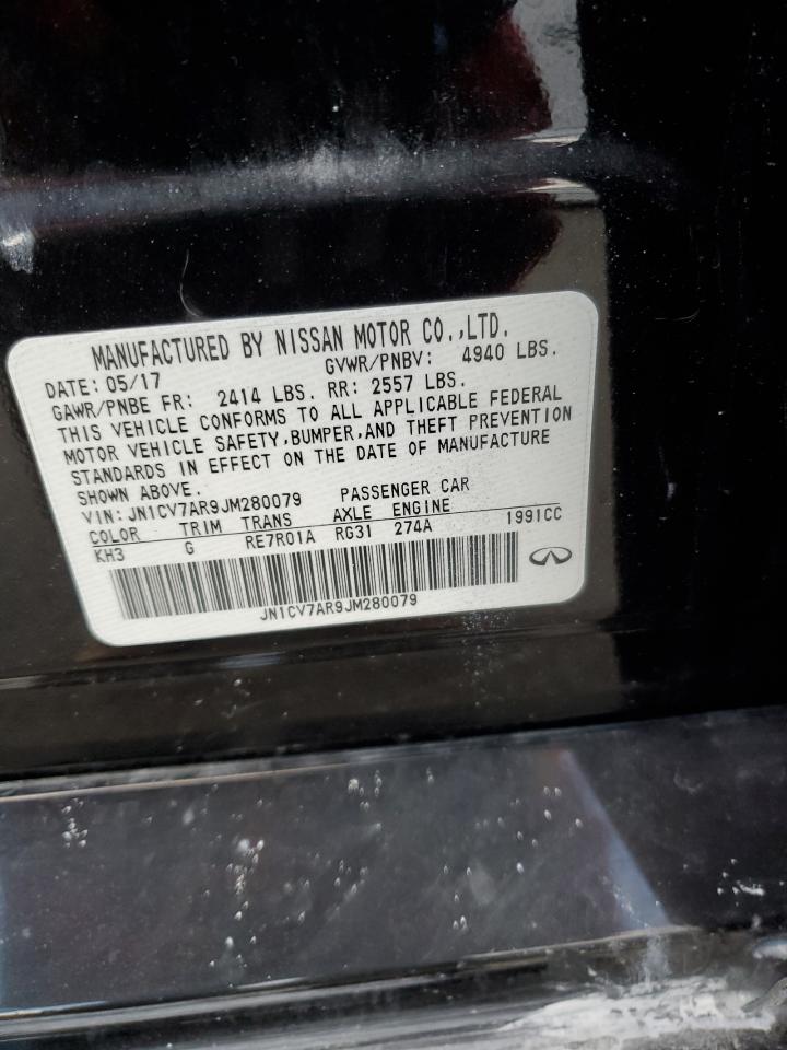 2018 Infiniti Q50 Pure VIN: JN1CV7AR9JM280079 Lot: 93001615