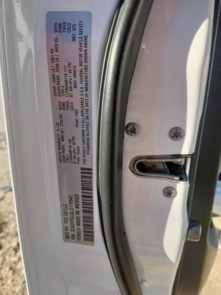 2020 Ram 3500 Tradesman VIN: 3C63RRGL8LG176647 Lot: 91442005