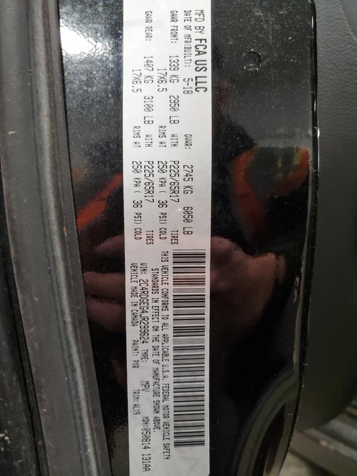 2018 Dodge Grand Caravan Gt VIN: 2C4RDGEG4JR299624 Lot: 90827965