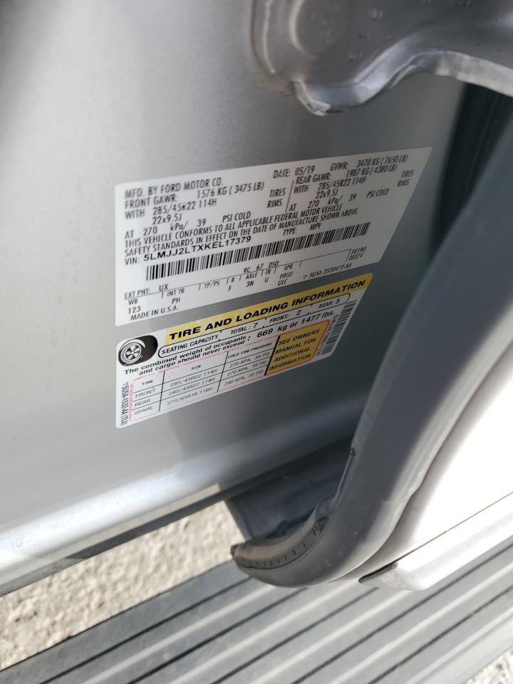 2019 Lincoln Navigator Reserve VIN: 5LMJJ2LTXKEL17379 Lot: 92895635