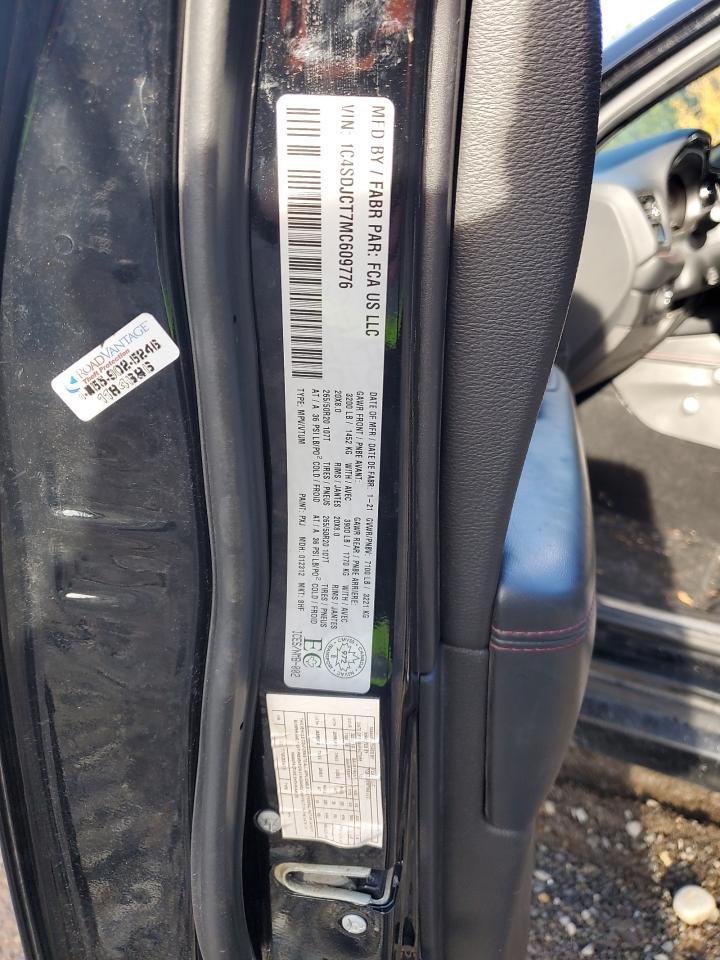 2021 Dodge Durango R/T VIN: 1C4SDJCT7MC609776 Lot: 93279815