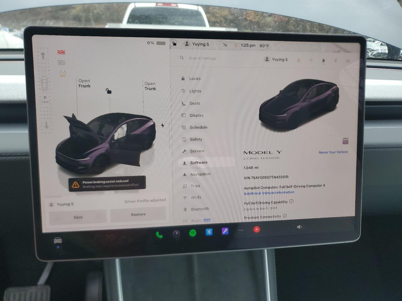 2026 Tesla Model Y VIN: 7SAYGDED7TA433015 Lot: 91395315