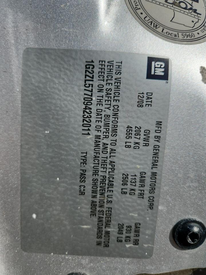 2008 Pontiac G6 Gt VIN: 1G2ZH57N784148606 Lot: 93260985