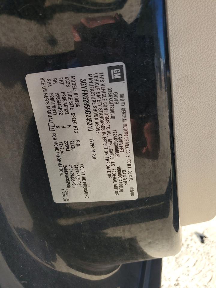 2008 Cadillac Escalade Ext VIN: 3GYFK62858G245310 Lot: 91040355
