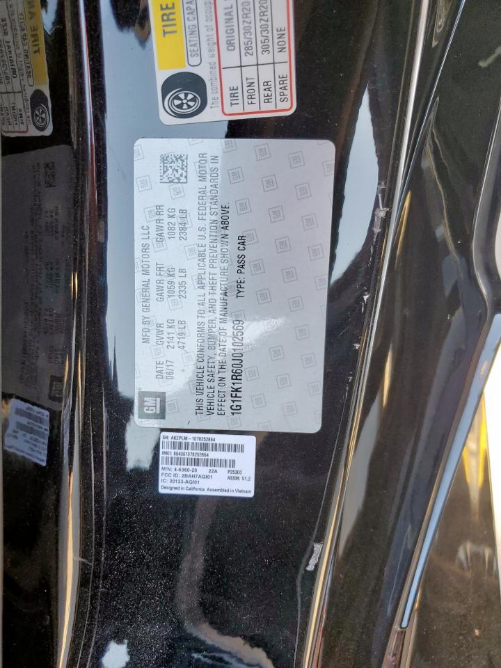 2018 Chevrolet Camaro Zl1 VIN: 1G1FK1R60J0102569 Lot: 91636365