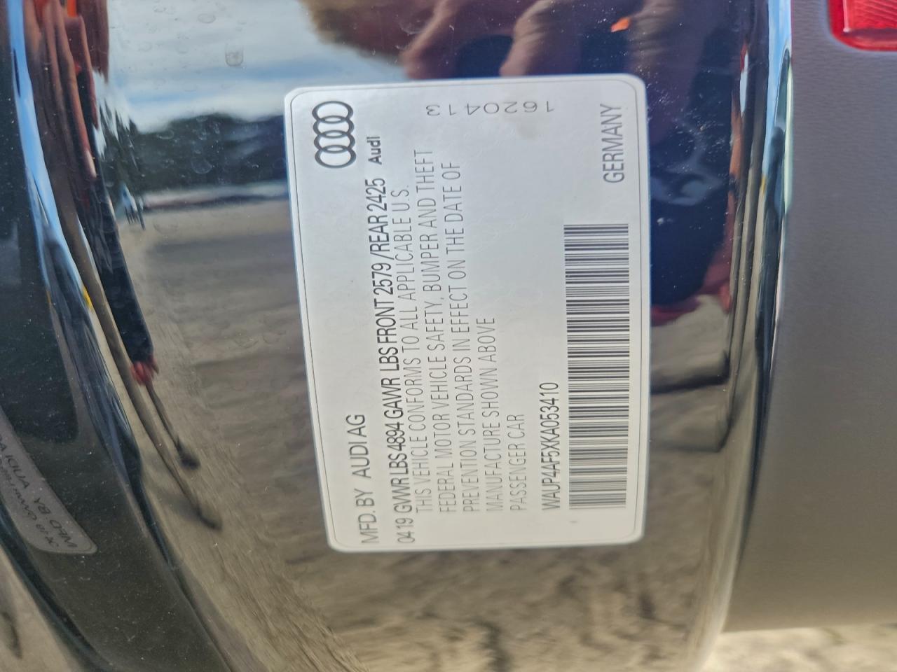 2019 Audi S5 Premium Plus VIN: WAUP4AF5XKA053410 Lot: 93515295