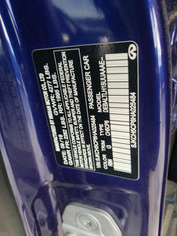 2017 Infiniti Qx30 Base VIN: SJKCH5CP8HA025484 Lot: 91716135