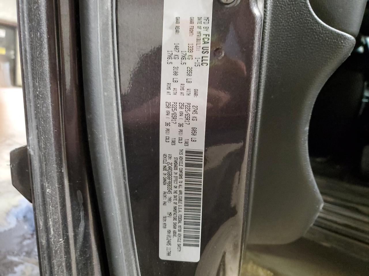 2015 Dodge Grand Caravan Se VIN: 2C4RDGBG6FR683545 Lot: 93394695