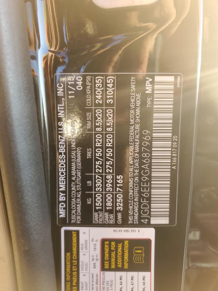 2016 Mercedes-Benz Gl 450 4Matic VIN: 4JGDF6EE9GA687969 Lot: 91367865