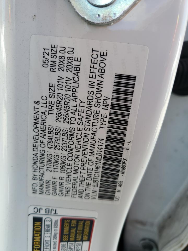 2021 Acura Rdx A-Spec VIN: 5J8TC1H61ML014174 Lot: 93120885