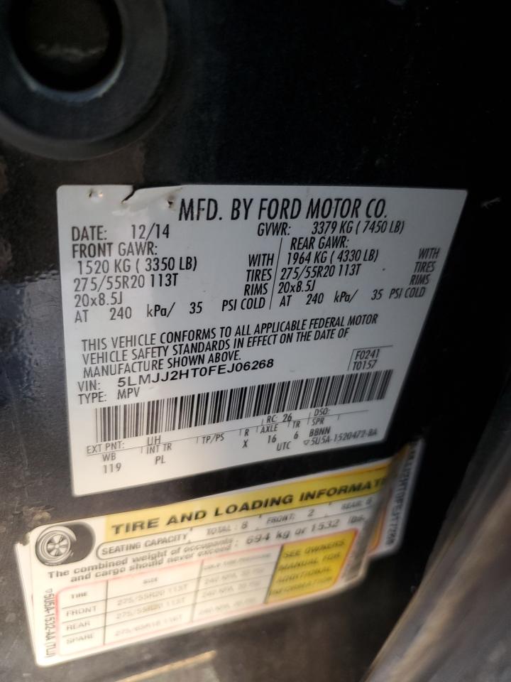 2015 Lincoln Navigator VIN: 5LMJJ2HT0FEJ06268 Lot: 90751905